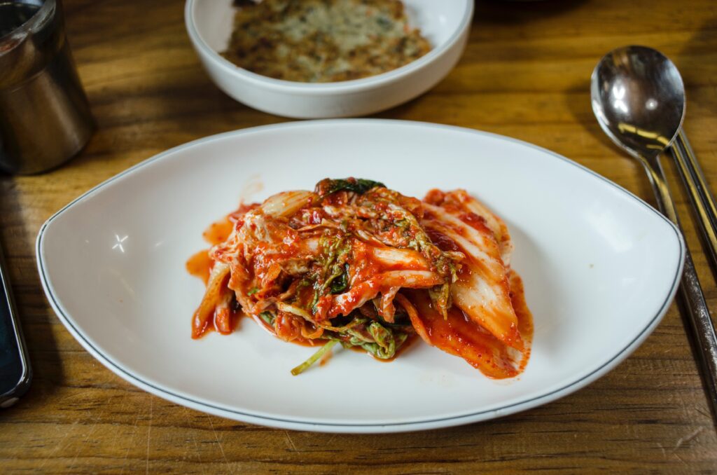 Korean Food with Kimchi